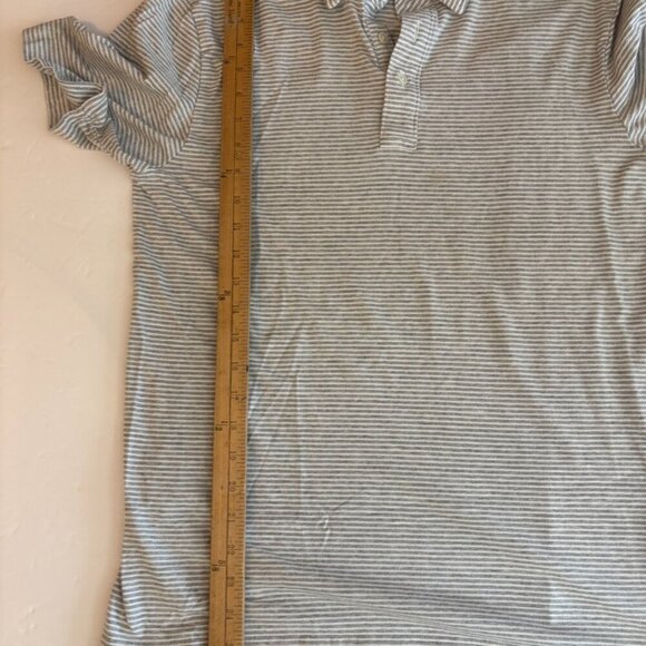 Faherty Gray Striped Polo Shirt - Picture 7 of 9